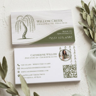 Carte De Visite Photo de la clinique chiropratique Holistic Willow