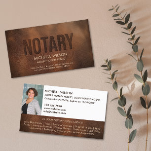 Carte De Visite Photo de l'agent de signature du prêt public notai