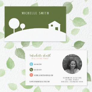 Carte de visite photo de l'agent immobilier modern