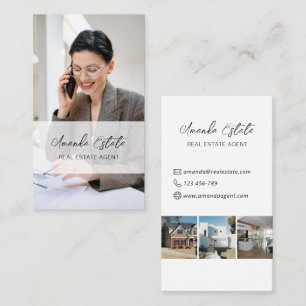 Carte De Visite Photo de l'agent immobilier professionnel