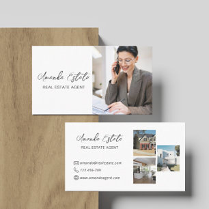 Carte De Visite Photo de l'agent immobilier professionnel
