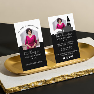 Carte De Visite Photo de l'agent immobilier professionnel de la ma