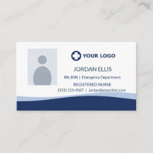 Photo de logo de soins infirmiers bleu marine