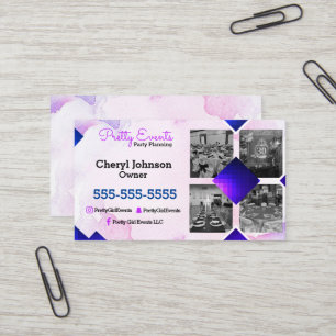 Carte de visite photo de l'organisateur du parti