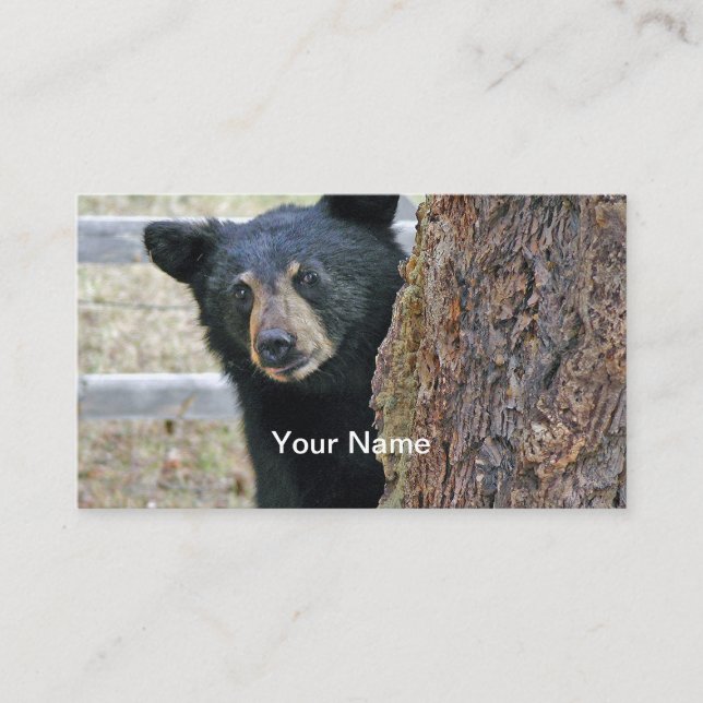 Carte De Visite Photo de l'ours noir (Devant)