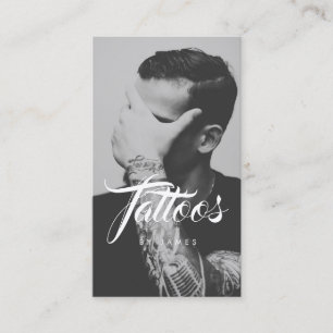 Carte de visite photo de studio de tatouage d'arti