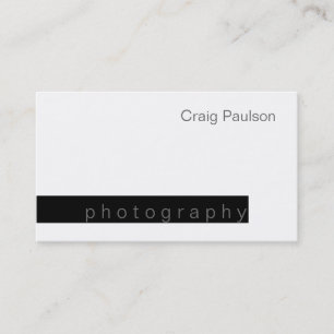 Carte de visite photo de tendance noir et blanc