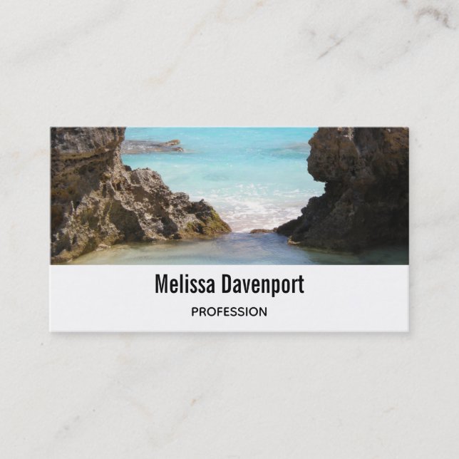 Carte De Visite Photo de Tropical Island Coast & Sea (Devant)