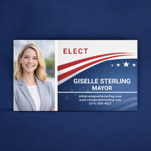 Carte De Visite Photo d'élection du maire votant