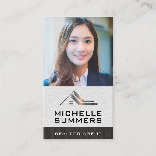 Carte De Visite Photo d'entreprise personnalisée | Femme d'affaire (Devant)
