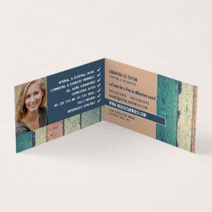 Carte De Visite Photo Design, Peintre & Décorateur en bois franc