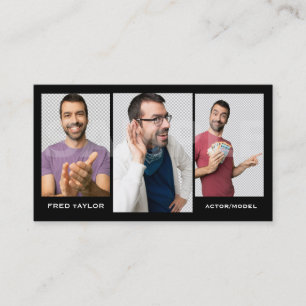 Carte De Visite Photo du model 3 de Headshot d'acteurs