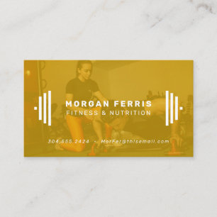 carte de visite photo d'un entraîneur de fitness 