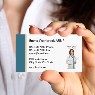 Carte De Visite Photo d'une infirmière praticienne Médicale