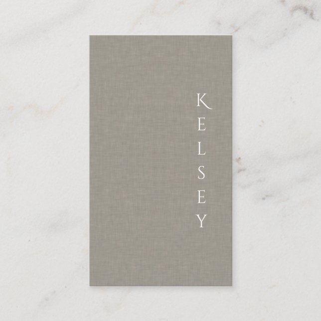 Carte de visite photo élégant en tissu subtil (Devant)