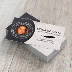 Carte De Visite Photo Élégante de l'agent de signature du crédit d