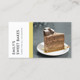 CARTE DE VISITE PHOTO EN CHEF MODERNE BRILLANTE ET JAUNE DE BAKERY
