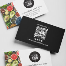 Photo et logo du QR moderne noir