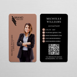 Carte De Visite Photo Et Logo Professionnels Élégants