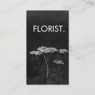 Carte de visite photo floriste Élégant