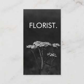 Carte de visite photo floriste Élégant