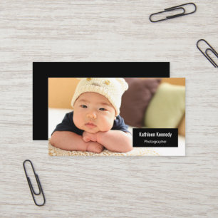 Carte De Visite Photo horizontale Bébé photographe moderne minimal