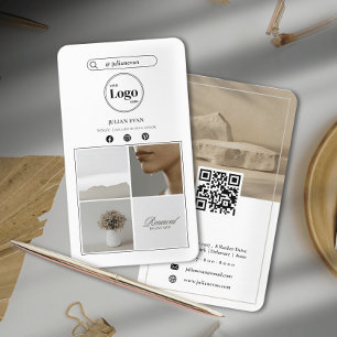 Carte De Visite Photo Instagram moderne Collage recto verso