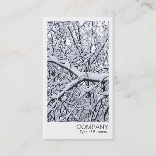 Carte De Visite Photo instantanée - Branches de neige (Devant)