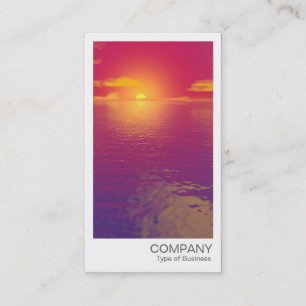 Carte De Visite Photo instantanée - Coucher de soleil rouge/lever 
