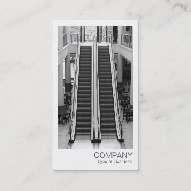 Carte De Visite Photo instantanée - Escalator (Devant)