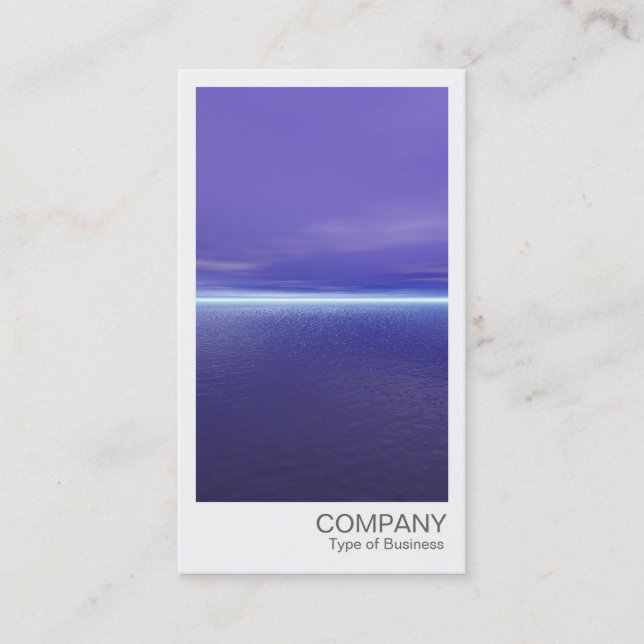 Carte De Visite Photo instantanée - Mer violette et ciel (Devant)