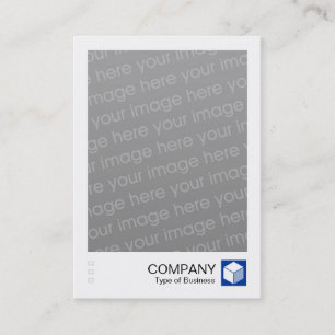 Carte De Visite Photo instantanée - Panneau de logo - Marine