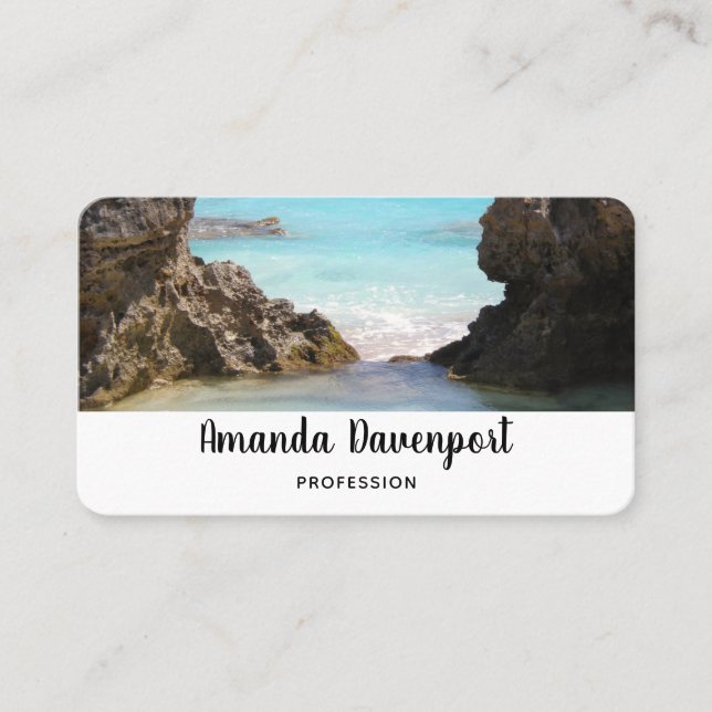 Carte De Visite Photo Island Coast & Tropical Sea (Devant)