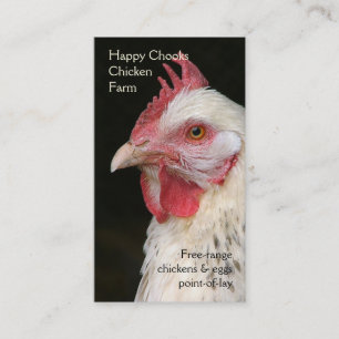 Carte De Visite Photo légère de portrait de poule du Sussex