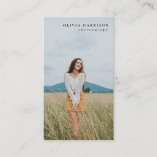 Carte de visite photo minimaliste de luxe