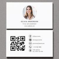 Photo minimaliste moderne avec code QR Médias soci