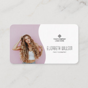 Carte De Visite Photo minime personnalisée du logo de l'entreprise
