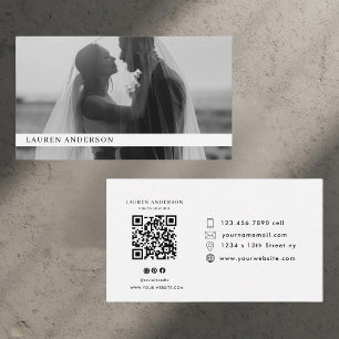 Carte de visite photo moderne avec code QR