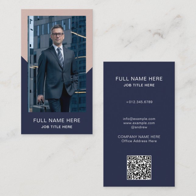 Carte de visite photo moderne pour la profession c (Devant / Derrière)