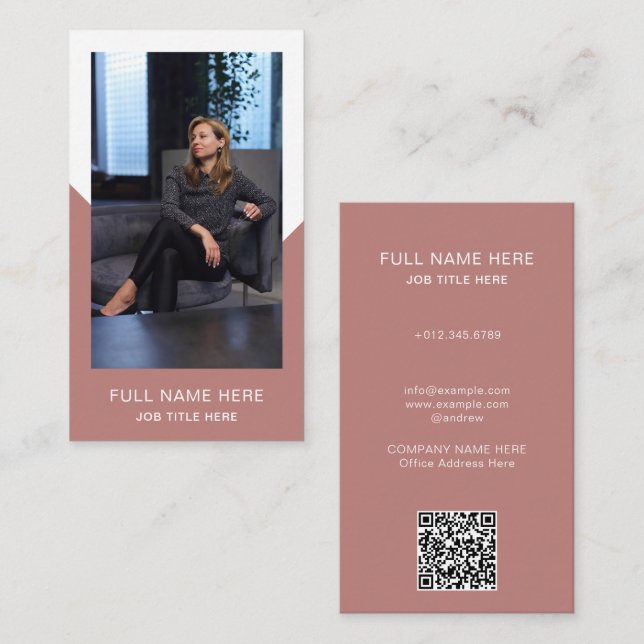 Carte de visite photo moderne pour la profession c (Devant / Derrière)