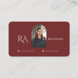 Carte De Visite Photo Monogramme de Bourgogne professionnelle mode
