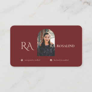 Carte De Visite Photo Monogramme de Bourgogne professionnelle mode
