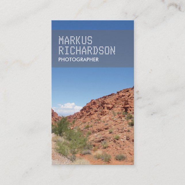 CARTE DE VISITE PHOTO NATURE pour photographes (Devant)