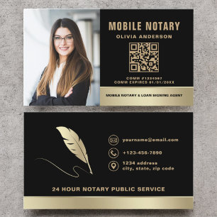 Carte De Visite Photo Noir Noir Or