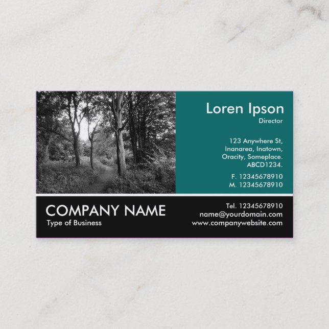Carte De Visite Photo - Ocean Green - In the Woods (Devant)