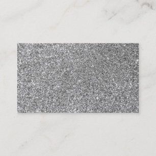 Carte De Visite Photo Parties scintillant en argent Faux