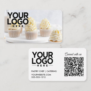 Carte De Visite Photo personnalisée Ajouter votre logo Code QR
