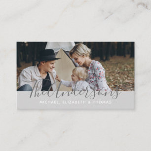 Carte De Visite Photo personnalisée avec nom de famille