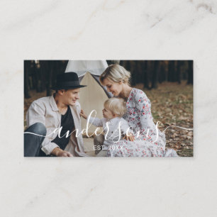 Carte De Visite Photo personnalisée avec nom de famille et année d