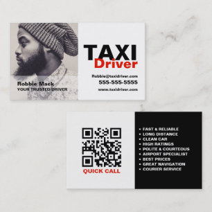 Carte De Visite Photo personnalisée, chauffeur de taxi